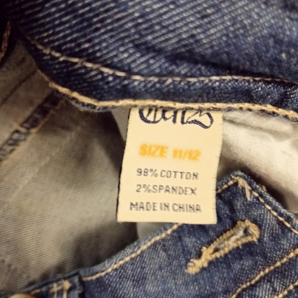 Ten25 Premium Jeans Womens 33x32x9 Blue Distressed Rhinestone Crown Back Pockets - Picture 12 of 13